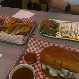 Torta Birria Con Consome Quesabirrias w/ consume  Smothered Burrito