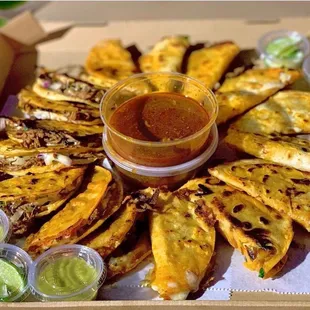 a box of quesadillas