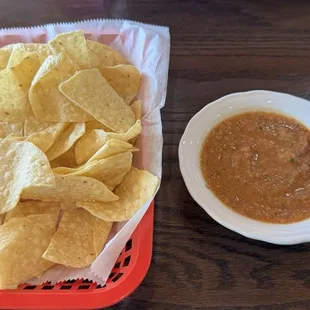 Complimentary chips and salsa