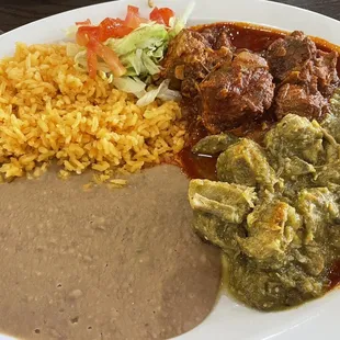 Red &amp; green pork plate