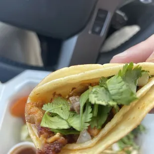Hearty and fresh taco.