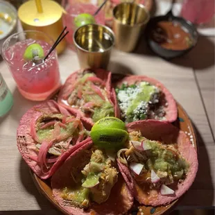 Taco tuesday! tinga, carne asada, carnitas