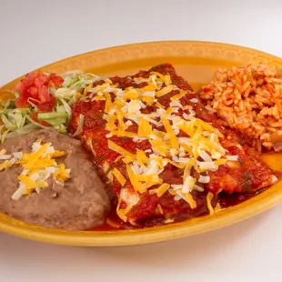 Spinach, Mushroom, Cream Cheese Enchiladas