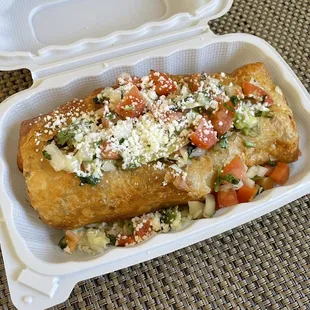 Chimichanga without crema