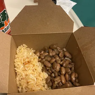 Rice and whole pinto beans