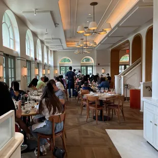 people eating in a restaurant