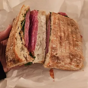 #7 prosciutto panino that was made wrong, got salami not prosciutto  :(