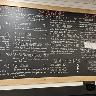 Menu board