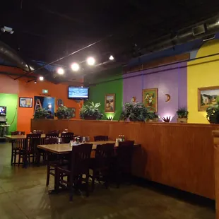 the interior of a mexican restaurant