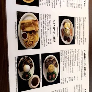 the menu