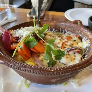 Queso y Vegetables Fundido