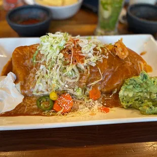 Super famous burrito with shrimp
