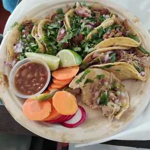 a plate of tacos
