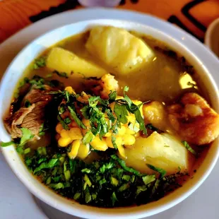 Feb 2023: A delicious steak soup (Sancocho Carne) to go @ $6.00-- a meal in itself