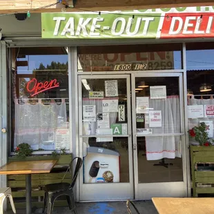 Exterior of the Deli's entrance