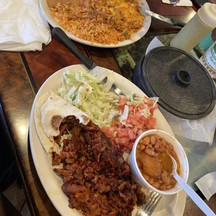 Man its so good! Alpastor and enchiladas plate for the Bfast!