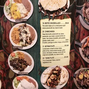 the menu