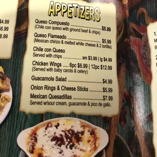 menu, pizza