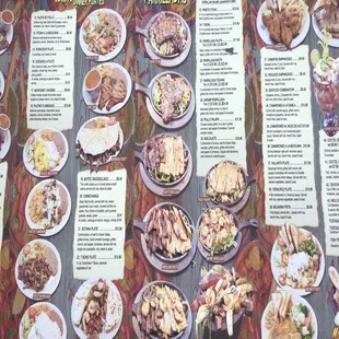 Drive thru menu