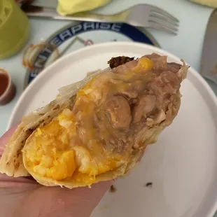 Beans &amp; Cheese Burrito with extra cheese