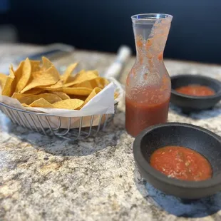 Complimentary chips and salsa