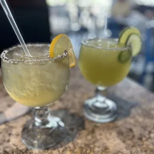 Skinny and jalapeño margaritas