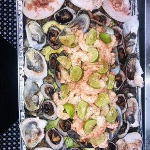 a platter of seafood