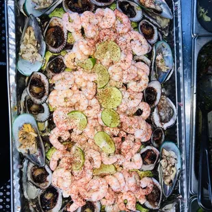 a platter of seafood