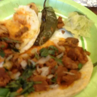 Yummy adobada tacos!