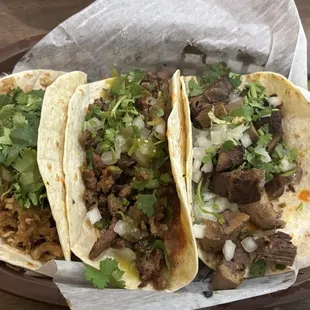 chicken, asada, lengua