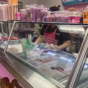 They wear gloves to serve you