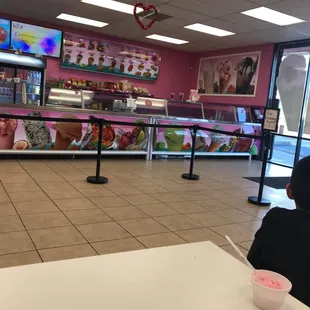 Just half of the ice cream counter. The