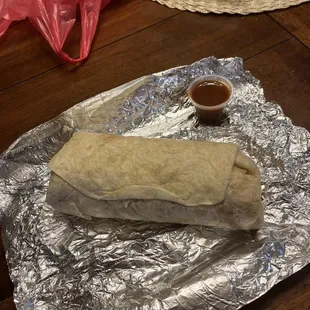 Chorizo breakfast burrito