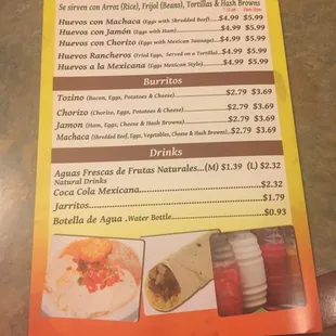 menu, sushi and sashimi
