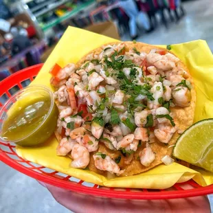 Shrimp Ceviche Tostada