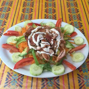 a plate of salad