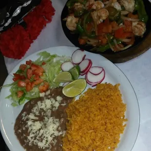 Shrimp fajitas