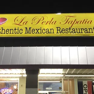 the front of the restaurant