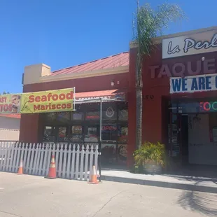 the front of the restaurant