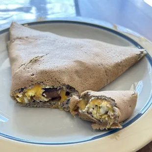 Homestyle Bacon/ Chorizo and Eggs Crepe