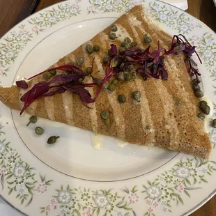 Salmon and Cream Cheese Crepe