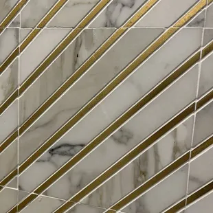 Gorgeous tile in the restroom. Tried to order for my bathroom renovation and it's super $$$.