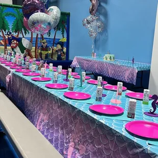 Party room.  Decorations provided by customer