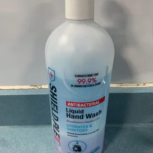 antibacterial soap upon entry for all