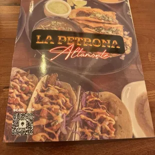 the menu