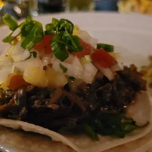 Chipotle barbecue beef taco. This was very good