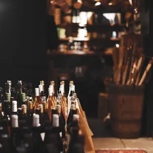 bottles of wine on a table