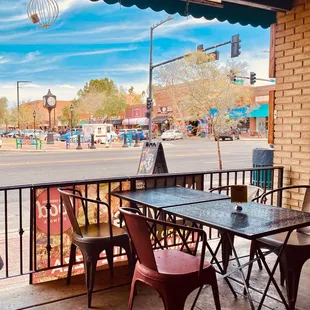 view of downtown Glendale from patio