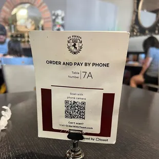 NEW - QR Code menu and payment system