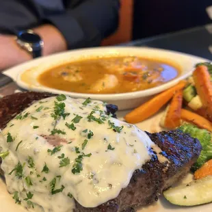 New York Steak and Scampi